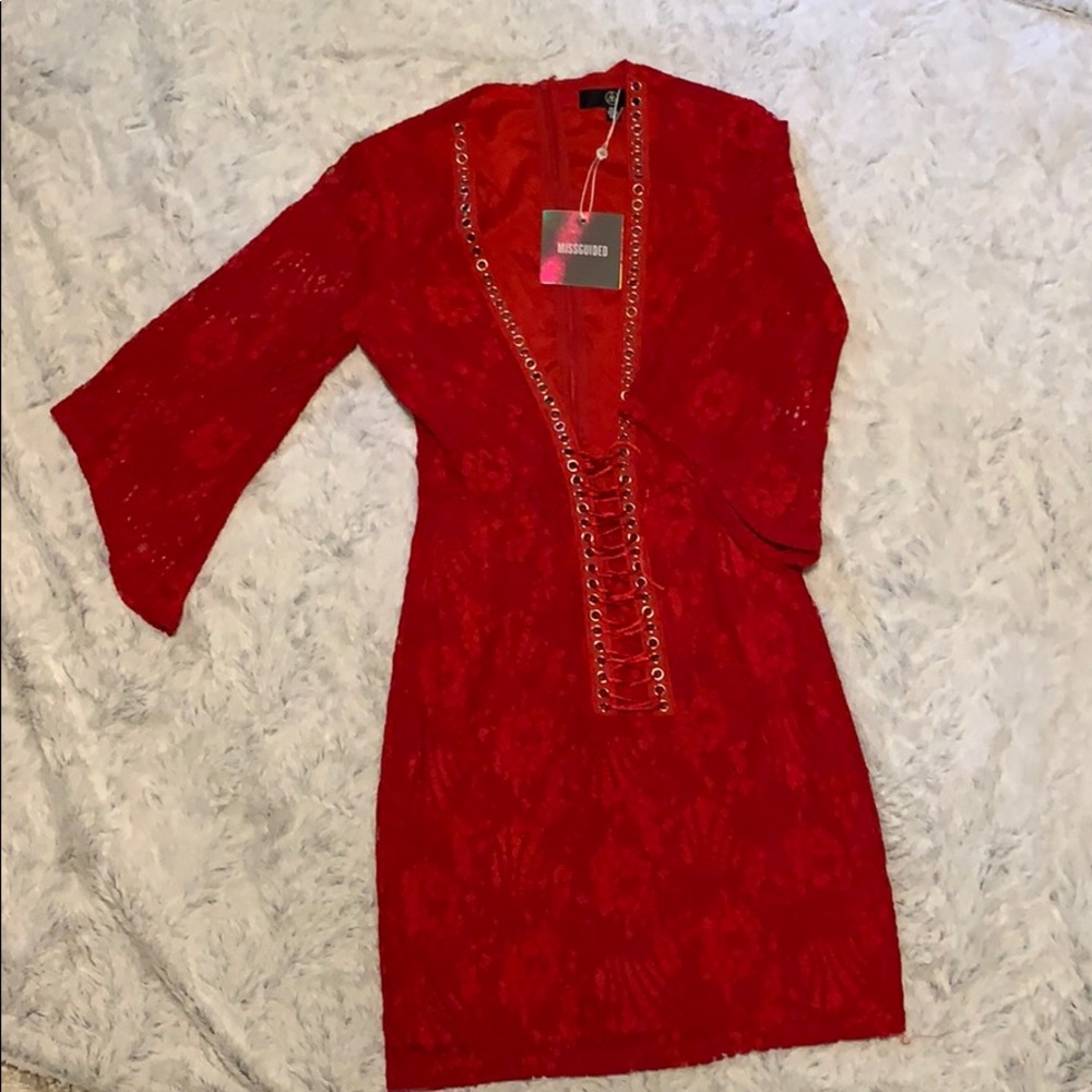 Lace Plunge Dress